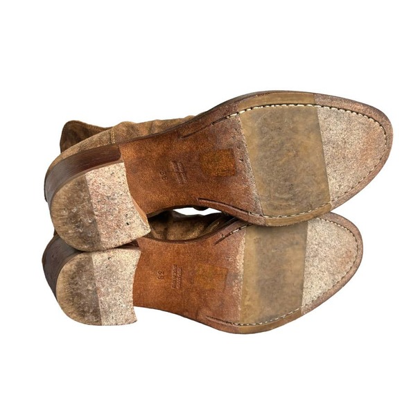 SUNDANCE SLOUCHY VINTAGE STYLE ANKLE BOOTS BOHO GOLD BRONZE WOMEN SIZE 7.5-8 - Picture 8 of 10